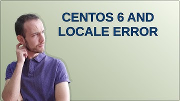 CentOS 6 and locale error