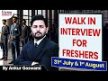 Freshers! Urgent Walk-in Interviews Tomorrow &amp; Friday (July 31 &amp; Aug 1) - Gurugram