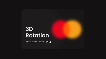 Credit Card 3D Rotation Animation On Hover Using  HTML CSS & JavaScript