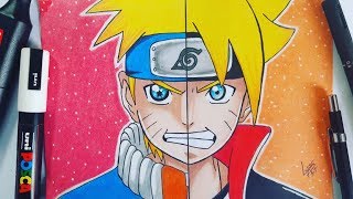 Como Desenhar NARUTO/ BORUTO  -  Passo a passo - How to Draw NARUTO/ BORUTO