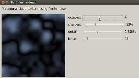 Procedural perlin noise clouds