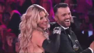 Tony Dovolani and Kim Zolciak dancing Quickstep on DWTS 9 21 15