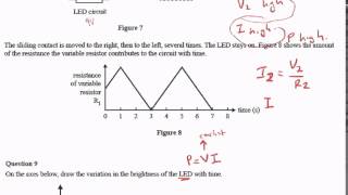 VCE Physics 2011. Exam One. Question 9, 10. Electricity and Photonics