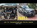 Vw t5 transporter  engine swap pd130  part 1