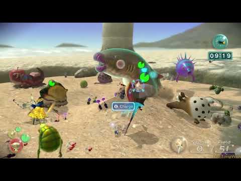 Pikmin 3 Deluxe Hack - Sandbelching Meerslug Boss Fight [Ultra Hard Editon]