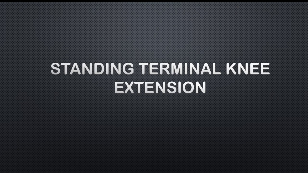 How to obtain full knee extension after knee surgery - YouTube