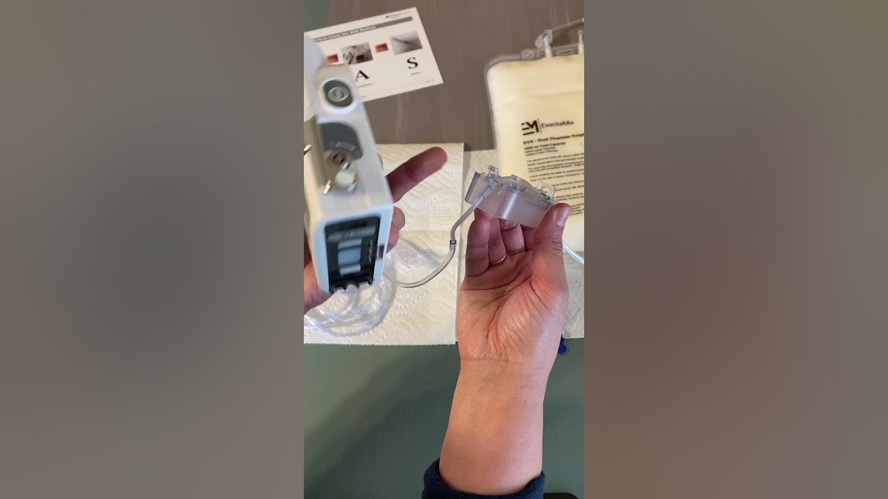 Home Infusion TPN How to prime the tubing and start the pump YouTube