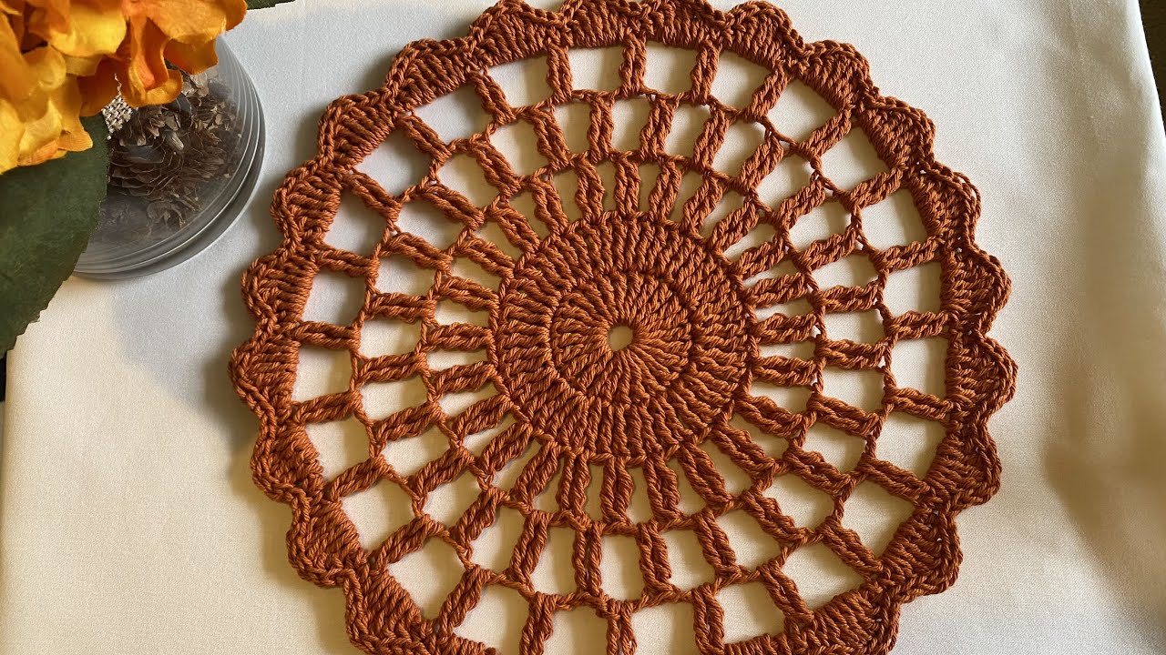 Çok Kolay Supla Modeli / Easy Crochet Placemat Pattern