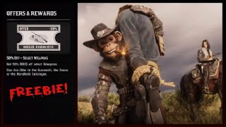 FREE coupon voucher Offer for 50% off a Weapon of your choice this week in Red Dead Online