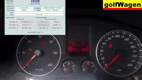 VW Golf 5 instrument cluster output test