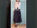 【1,290円⁉️ユニクロコーデ】UNIQLOボリュームギャザースカート ×リブポロカーディガン　#40代ファッション #fashion #50代ファッション #プチプラ