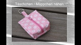 DIY Kleines Mäppchen / Etui / Schlüsselmäppchen aus Stoffresten nähen sewing