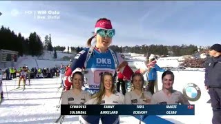 Damen 4x6 km Staffel Biathlon-WM Oslo 2016/ HD
