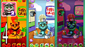 My talking Tom 2 Gameplay Walkthrough with several colors fun