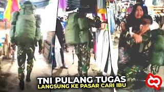 Satu Kampung Dibuat Terharu! Momen Haru Bahagia Prajurit TNI Pulang Tugas Bertemu Orang Tuanya
