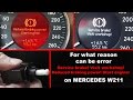 Causes of errors Service brake! Visit workshop! & Reduced braking power! Start engine! on W211, W219