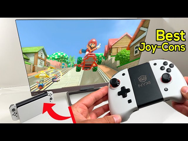 Best Nintendo Switch Joy-Cons  NYXI Wireless Controller with Large Grips &  8 Color LED Lights 