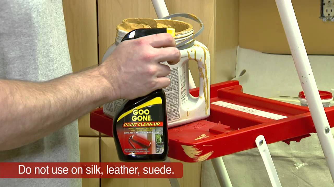 Cleaning Paint Spills with Goo Gone Paint Cleanup 