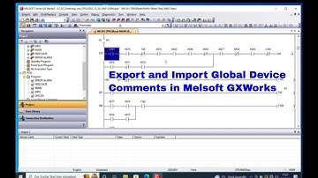 Global Device Comments  Export and Import to csv file Mitsubishi GXWorks2