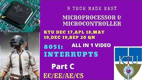 8051 INTERRUPTS. (All in 1 video ) (imp question)Microprocessor & Microcontroller :
