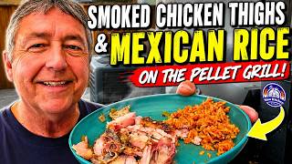 Chicken Thighs & Mexican Rice ALL Smoked on the Lone Star Grillz Pellet Grill!