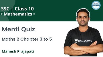 Menti Quiz | Maths 2 Chapter 3 to 5 | Maths | MH Board | SSC  | Mahesh Prajapati