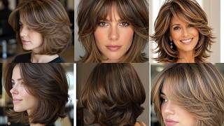 Trending Brown Layered Bob Haircuts That Look Absolutely Gorgeous 🤎😍Beautiful Feathered Bob Haircuts