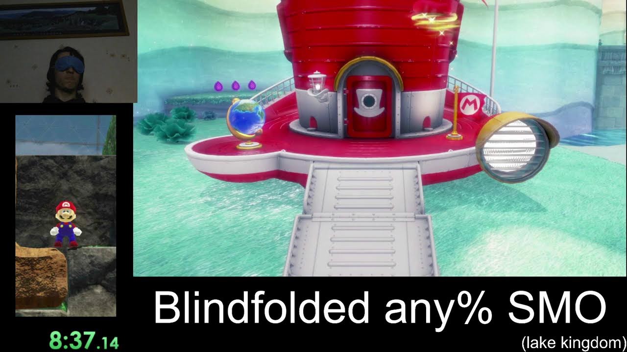 Blindfolded speedrun SMO any% (day 6) (lake kingdom)