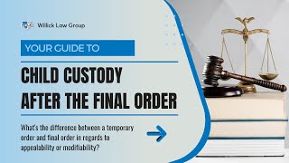 What's the difference between a temporary order and final order being appealable?