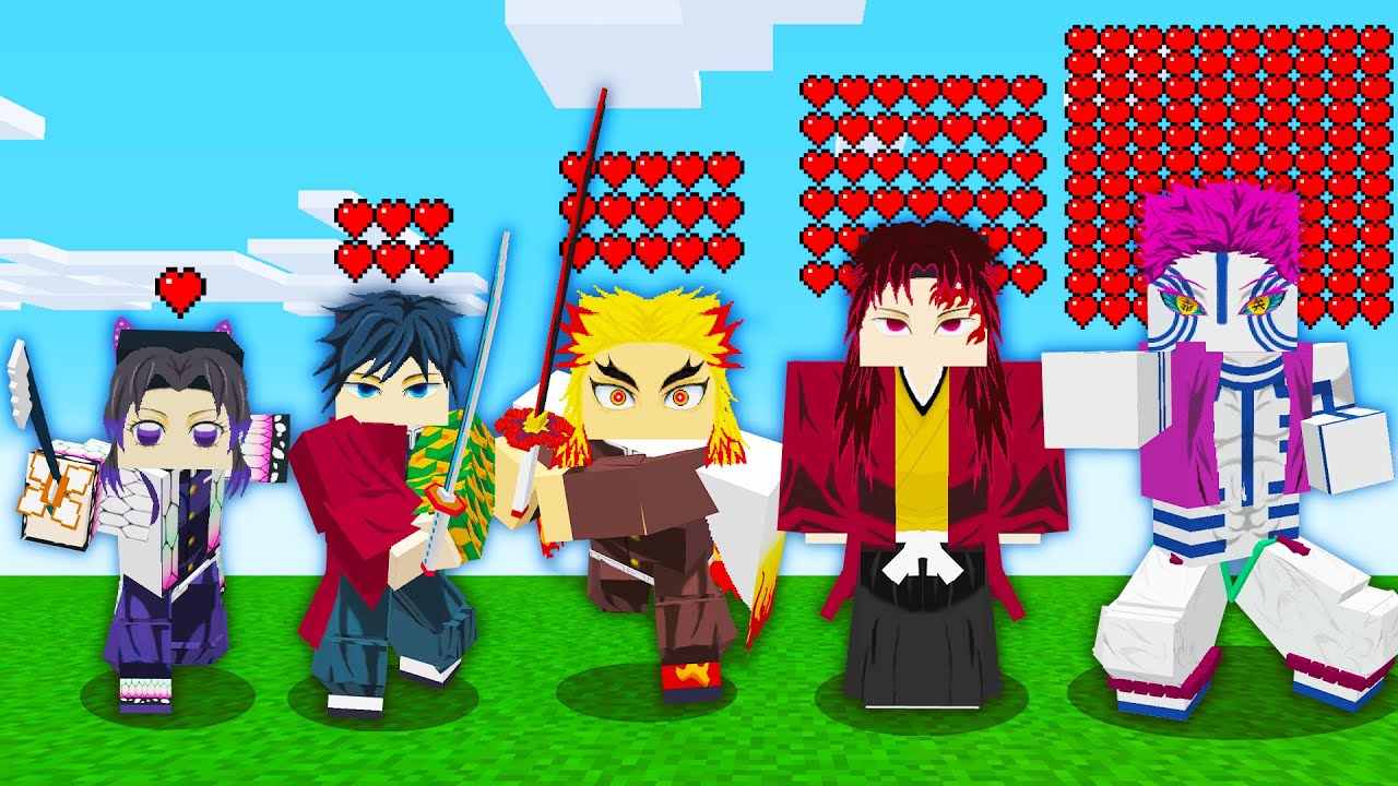 鬼滅の刃の柱や鬼に変身できる世界がヤバすぎた【まいくら・マインクラフト】