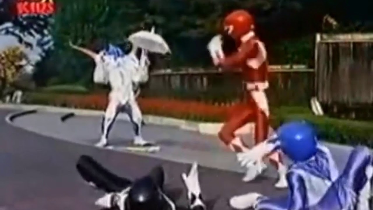 Mmpr episode 47 power rangers vs jellyfish - YouTube