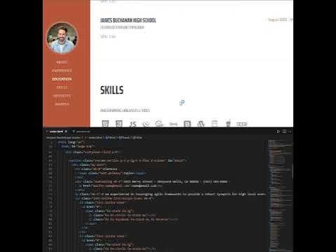 Portfolio website using html and css for freshers and experience #html ...