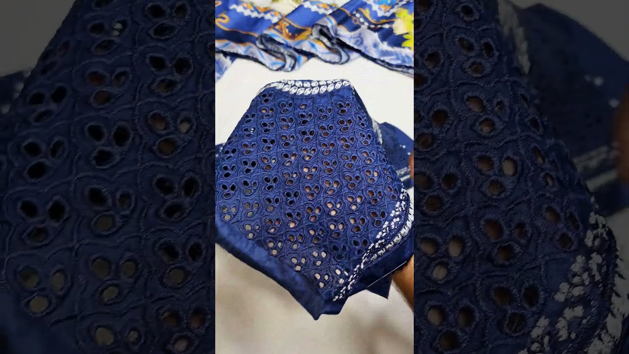 Bin Ilyas Blue Embroided Luxury Lawn Collection