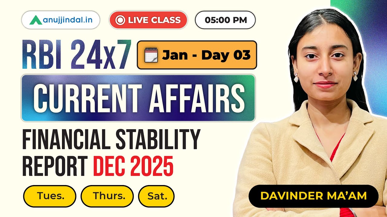 Finance Current Affairs January Day 3 | GA | RBI 247 Anuj Jindal | RBI ...