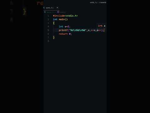 Increment/Decrement operator C