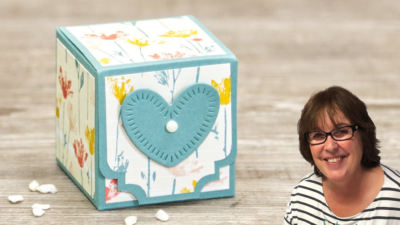 Kleine süße Würfelbox mit Magnetverschluss・Goodie / Mitbringsel ・schnell zu basteln・Stampin’ Up!
