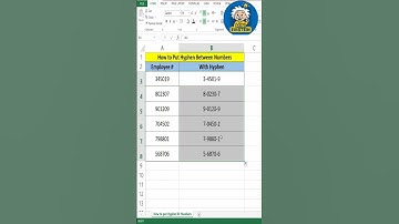 How to put hyphen between numbers  #excel #exceltricks #exceltips #excelshortcuts #exceltutorial