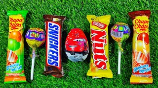 Satisfying video Asmr Lollipops candy and chocolate Gummy candy Cutting video