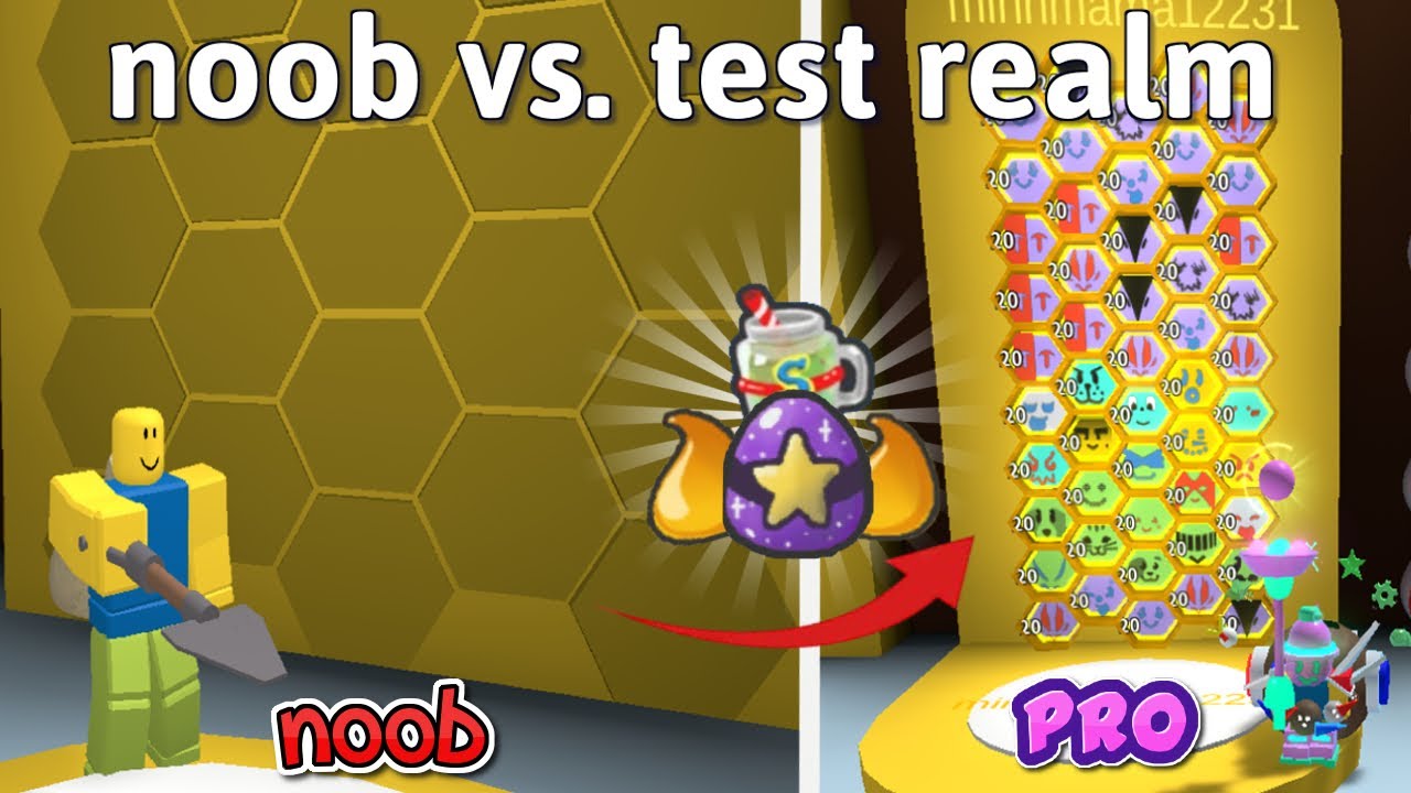 Noob vs. Bee Swarm Simulator Test Realm! Completes Game in 1 Hour!