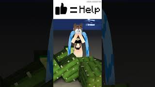 HELP Hero Girl Escape Snake (Bones - Imagine Dragons) #herobrine #bones #minecraft #shorts