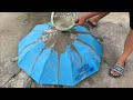 Creative Ideas from Cement and Rain Umbrellas - Fantastic Garden Design from Recyclables