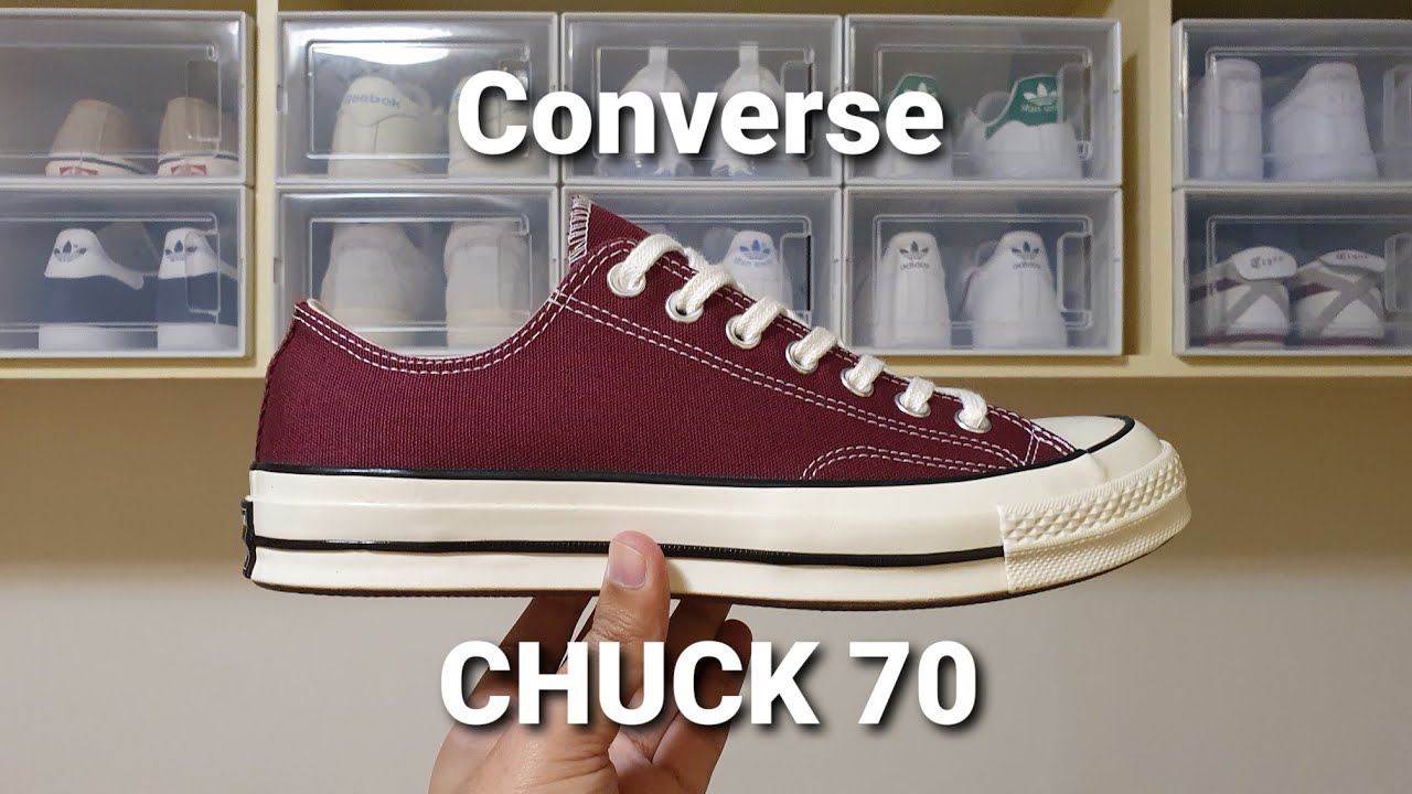 CONVERSE CHUCK 70 LOW BURGUNDY - ZALORA 