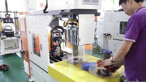 2 Poles Stator Winding Line Video