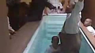 Evan Getting Baptized at Cornerstone Baptist Church