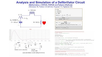 How to analyse and simulate a Defibrillator Circuit in LTSPICE, PSPICE and PySpice (Python)