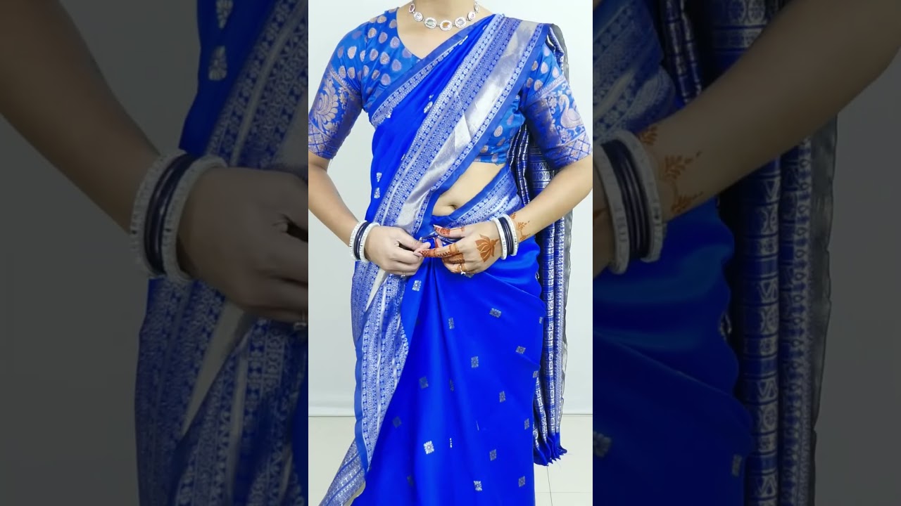 Cotton saree draping Perfectly #saree #beauty #fashion #style