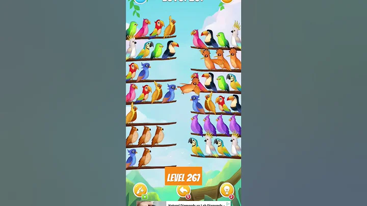 Birdsort Puzzle Game : Level 267 #birdsort #puzzle #glance #braingames #androidgames