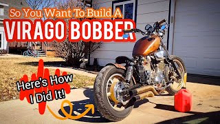 88 YAMAHA VIRAGO 1100 - How I Built My Budget Bobber & First Start Of The Year!