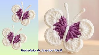 🦋 Borboleta de Crochet #2 #Facil  #iniciante #diy 