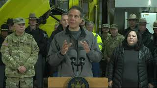 Governor Cuomo Holds Storm Briefing in Kingston